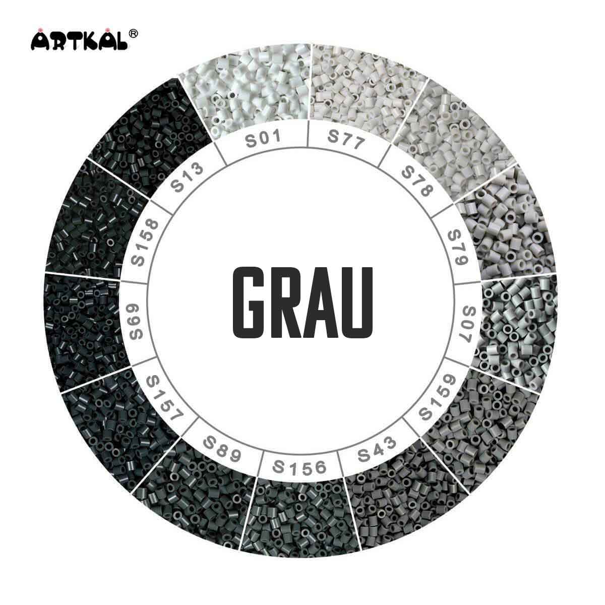 1000 Artkal MIDI S 5mm Grautöne