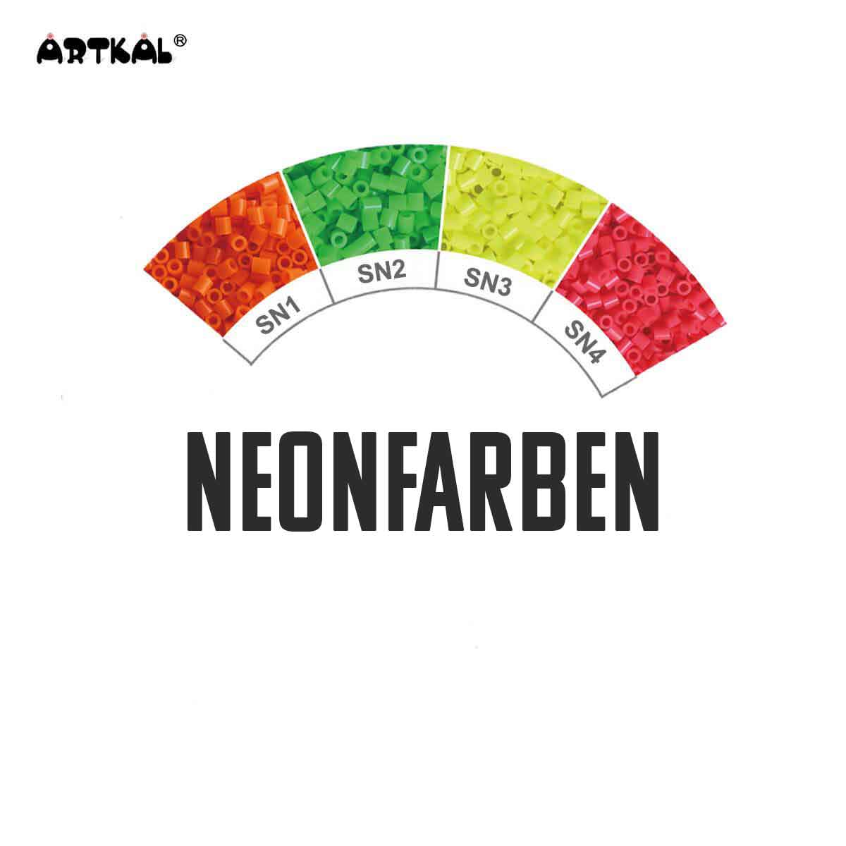 1000 Artkal MIDI S 5mm Neonfarben