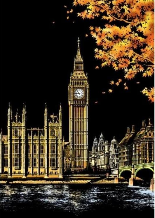 Scratch Painting Big Ben