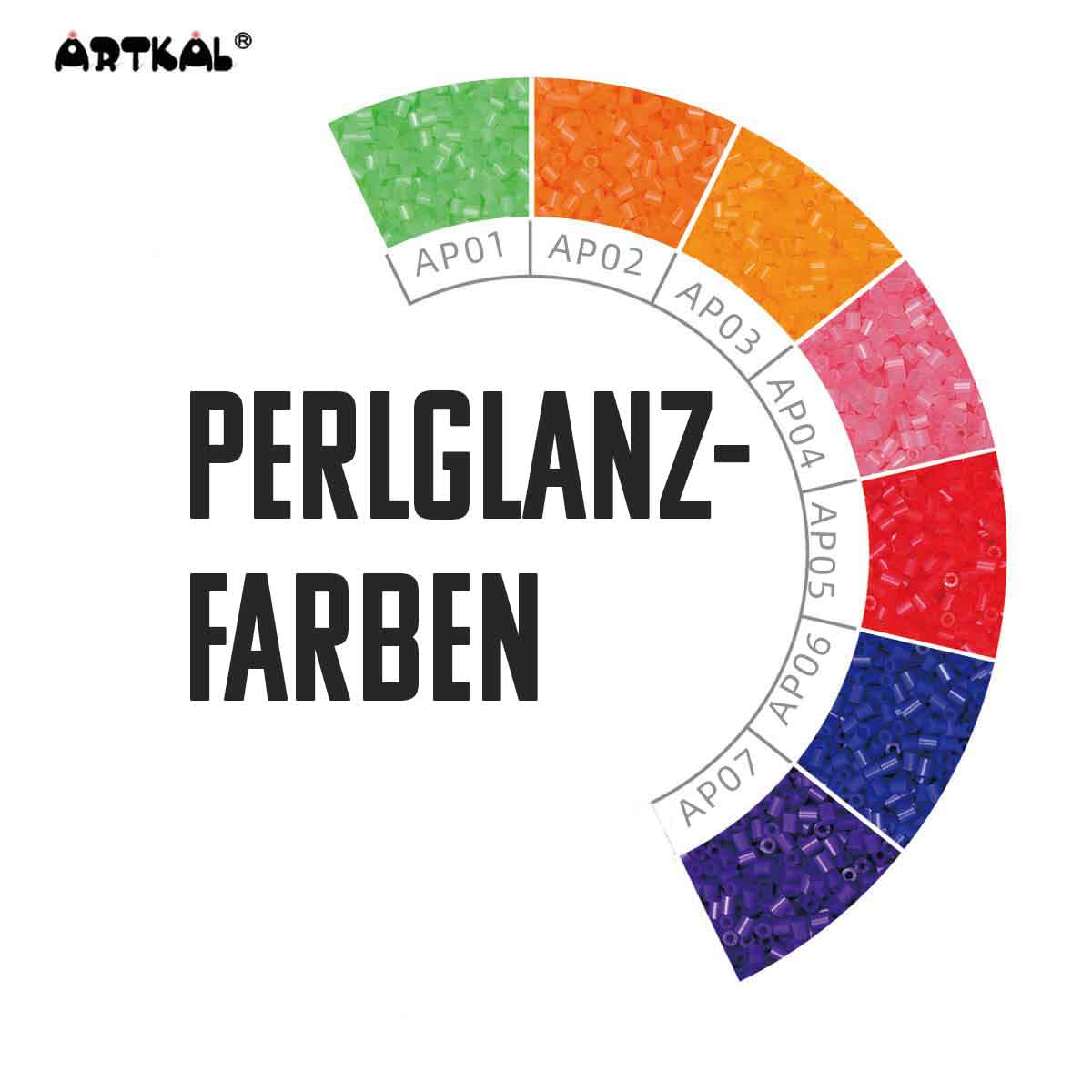 2000 Artkal MINI A 2,6mm Perlglanz Farben (soft)