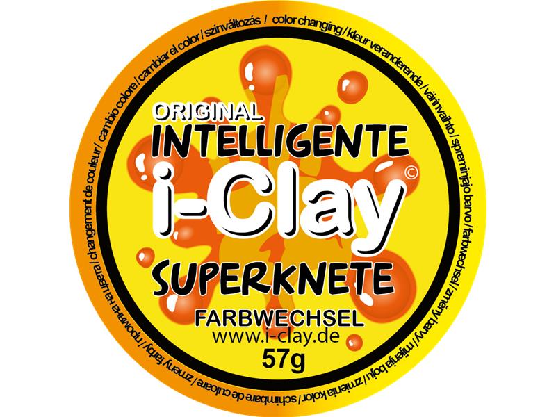 i-Clay, intelligente Superknete, farbwechselnd, Orange/Gelb