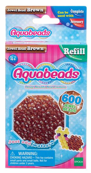 Aquabeads Braune Glitzerperlen