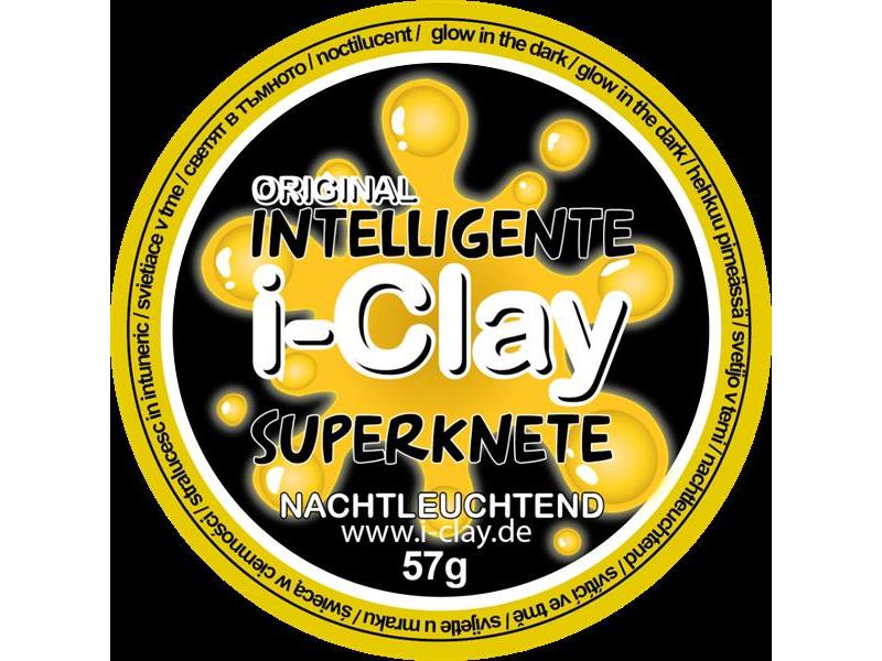 i-Clay, intelligente Superknete, nachtleuchtend, Neon-Gelb