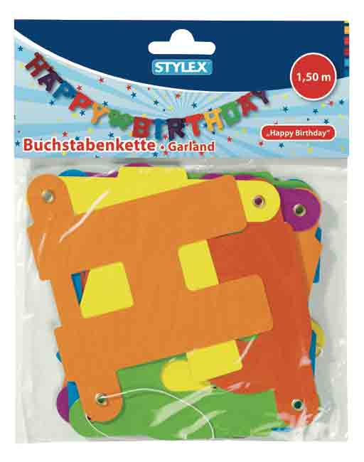 STYLEX Buchstabenkette "Happy Birthday"