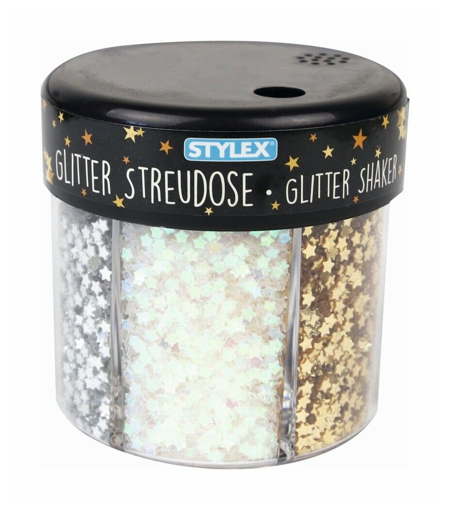 STYLEX Glitter-Streudose 6 versch. Dekore