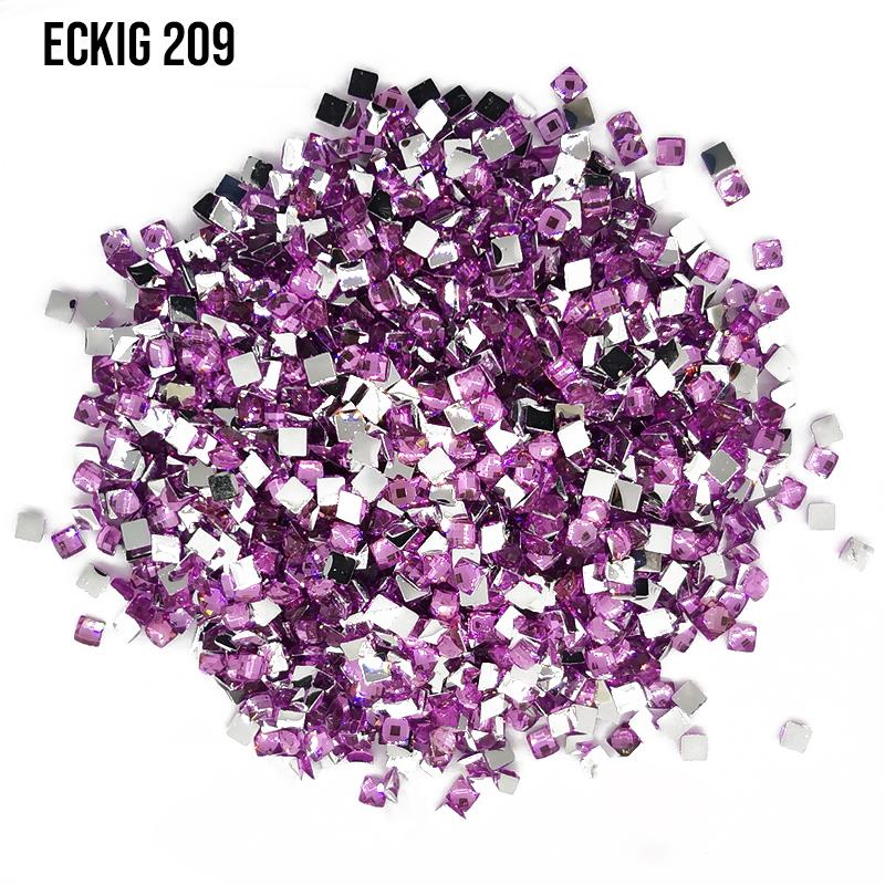 Lavender - Dark eckig Strass