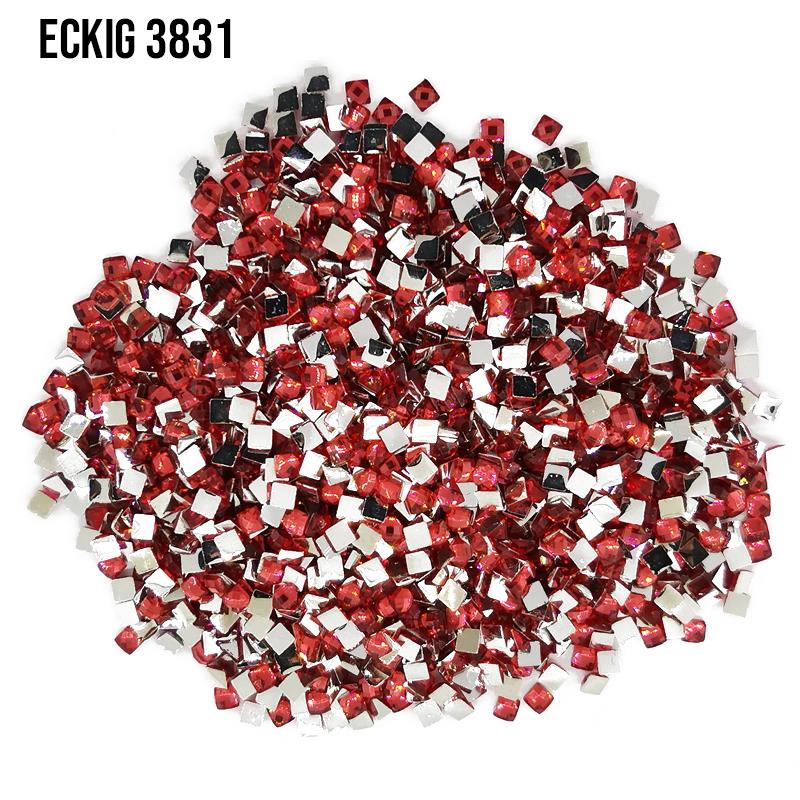 Raspberry - Dark eckig Strass