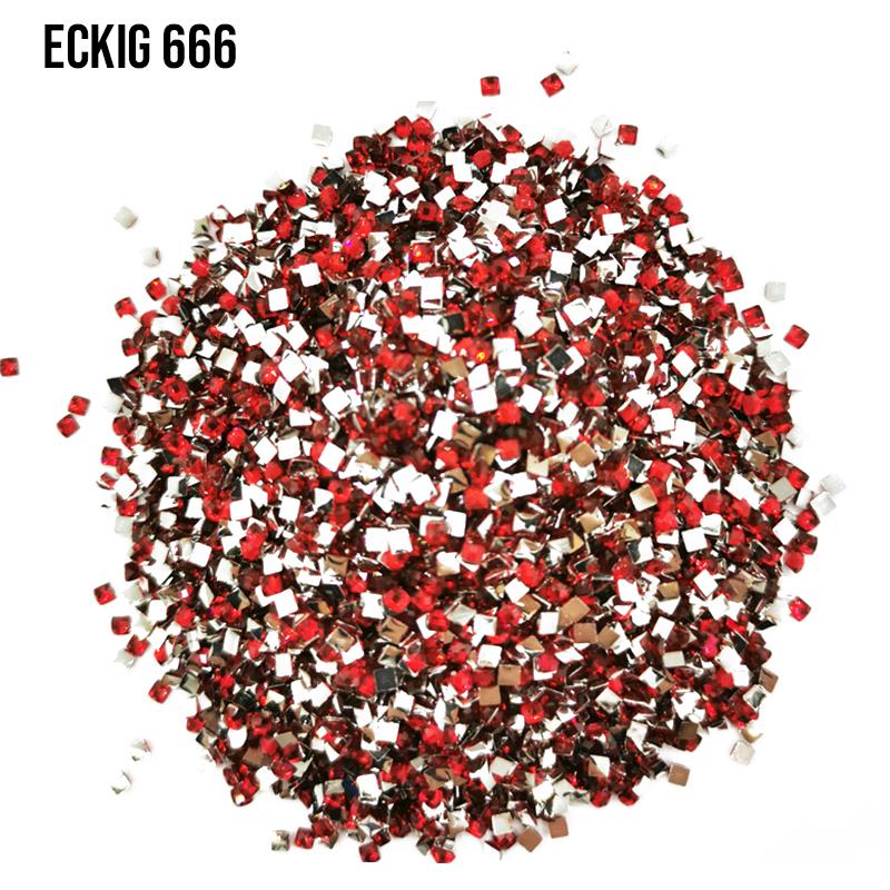 Christmas Red - Bright eckig Strass