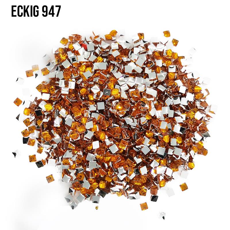 Burnt Orange eckig Strass