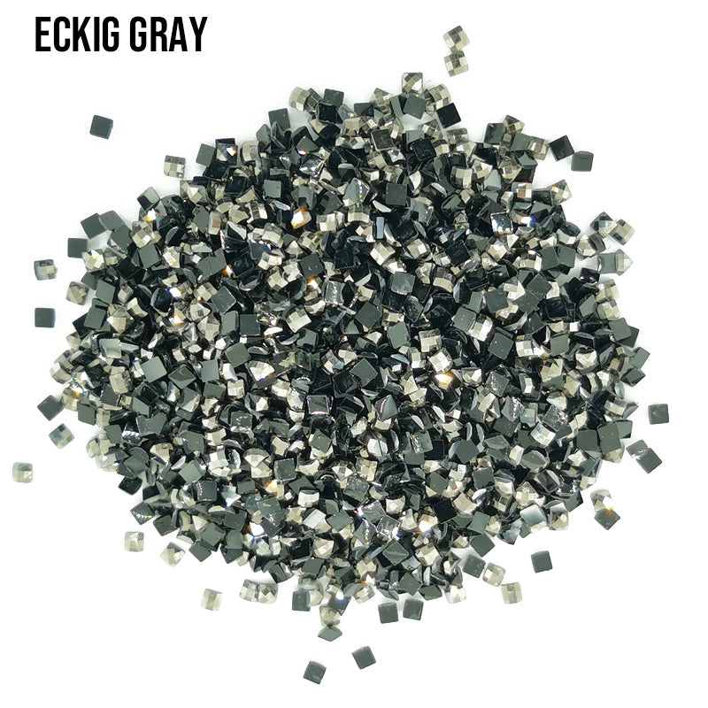 Grau eckig Strass