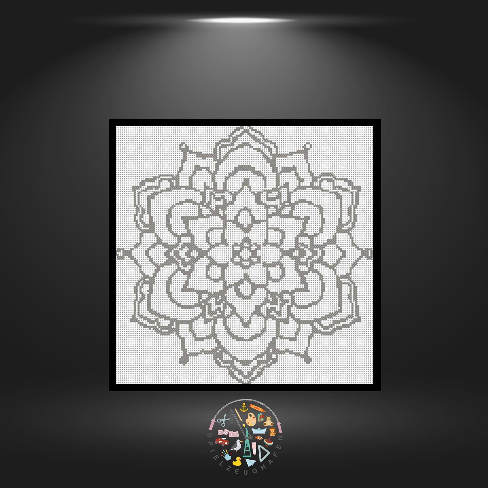 Mandala 19 - Quadratisch (OHNE STEINE) von Spielzeughafen