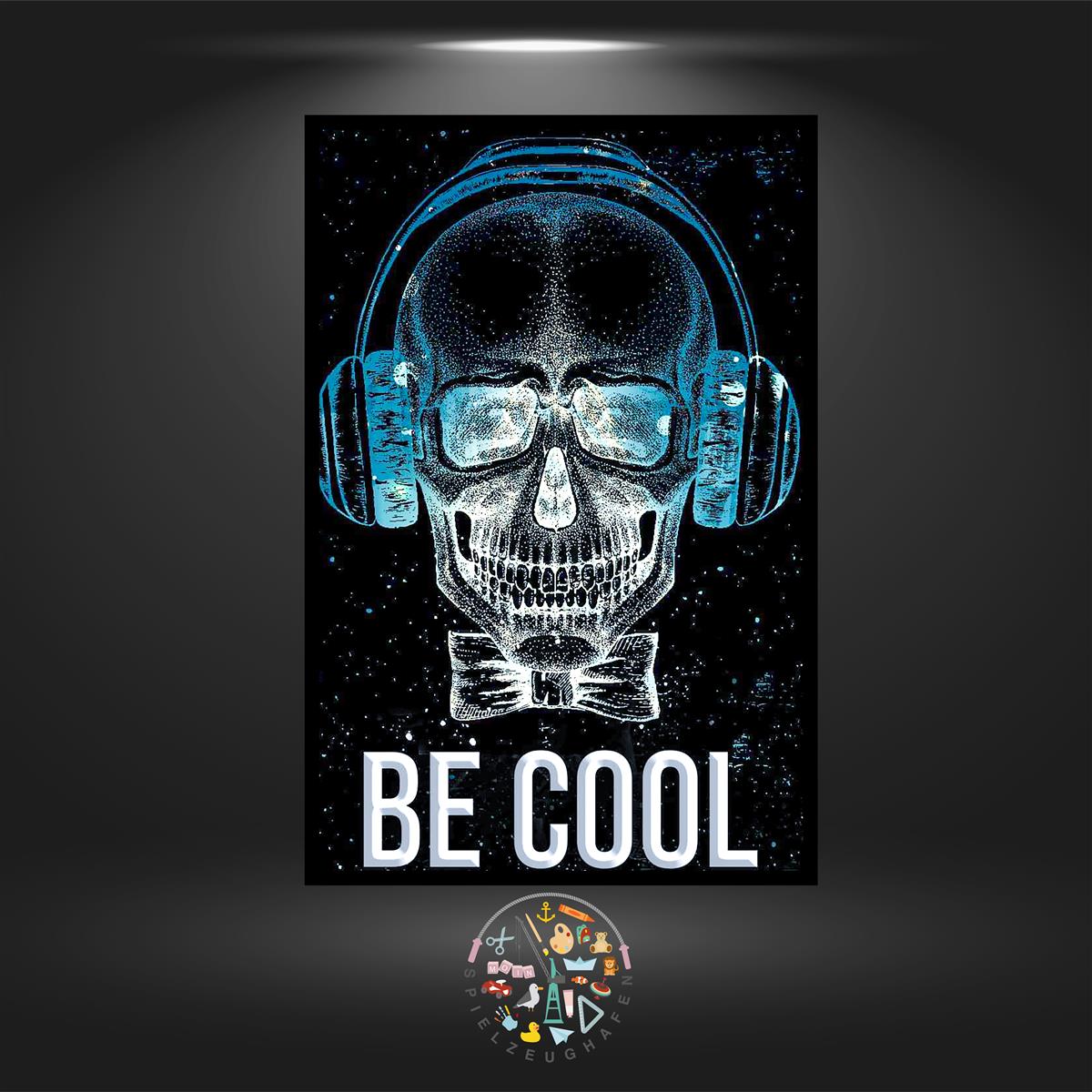 'Be cool' - Strass / Rhinestone nachtleuchtend