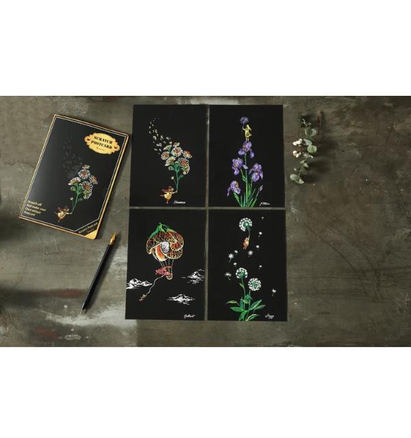 Scratch Painting 4er - Set Blumen von Spielzeughafen