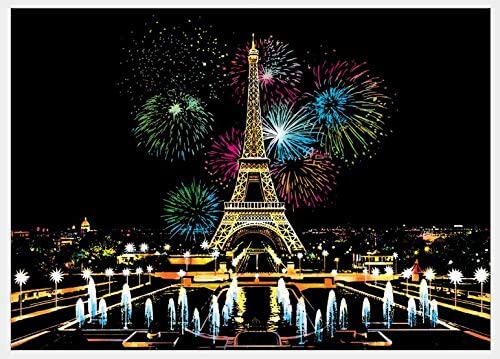 Scratch Painting Paris Feuerwerk von Spielzeughafen