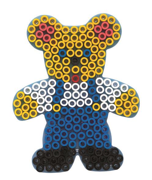 Stiftplatte für Maxi Bügelperlen, Teddybär von Spielzeughafen