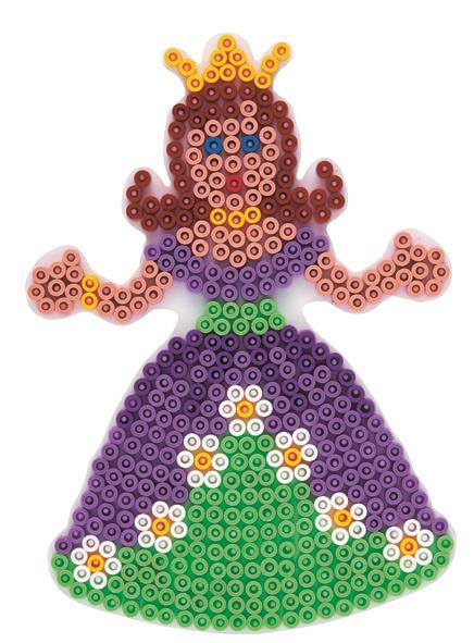 Stiftplatte für Midi Bügelperlen, Prinzessin von Spielzeughafen