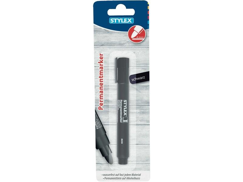 STYLEX Permanentmarker, Schwarz Wasserfest von Spielzeughafen