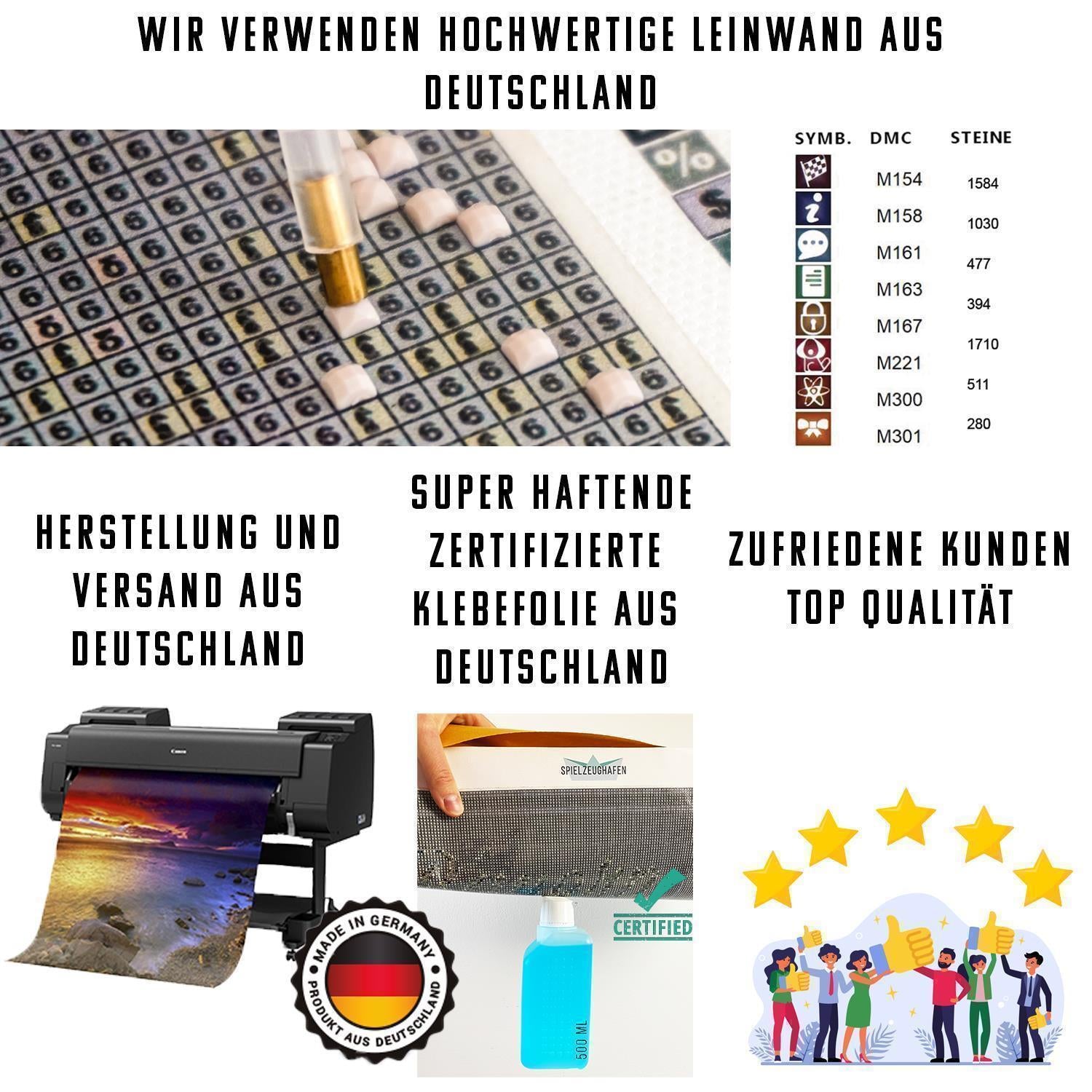 Pfauenfeder de Luxe - Quadratisch