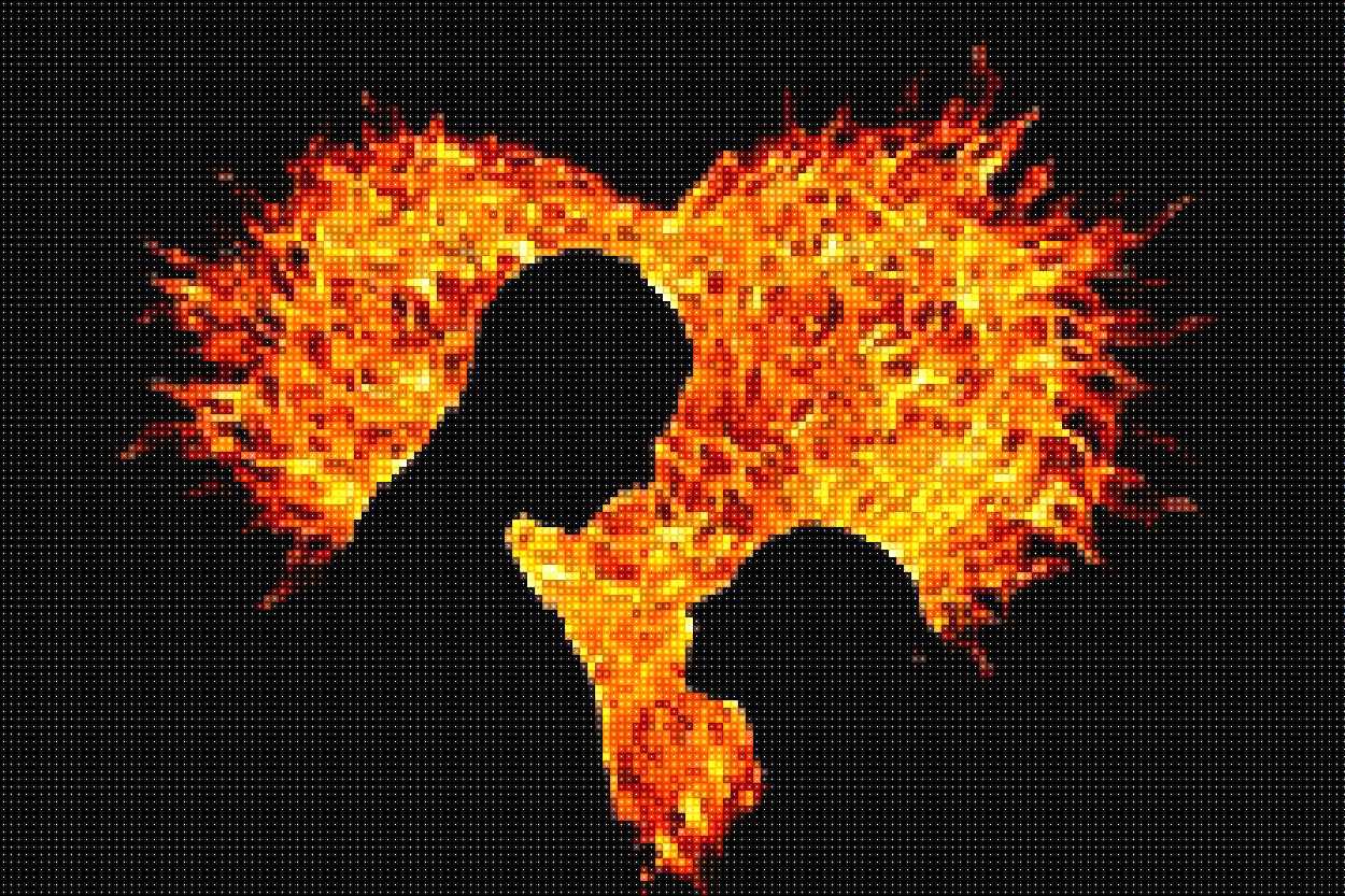 'Burning Couple' - Quadratisch